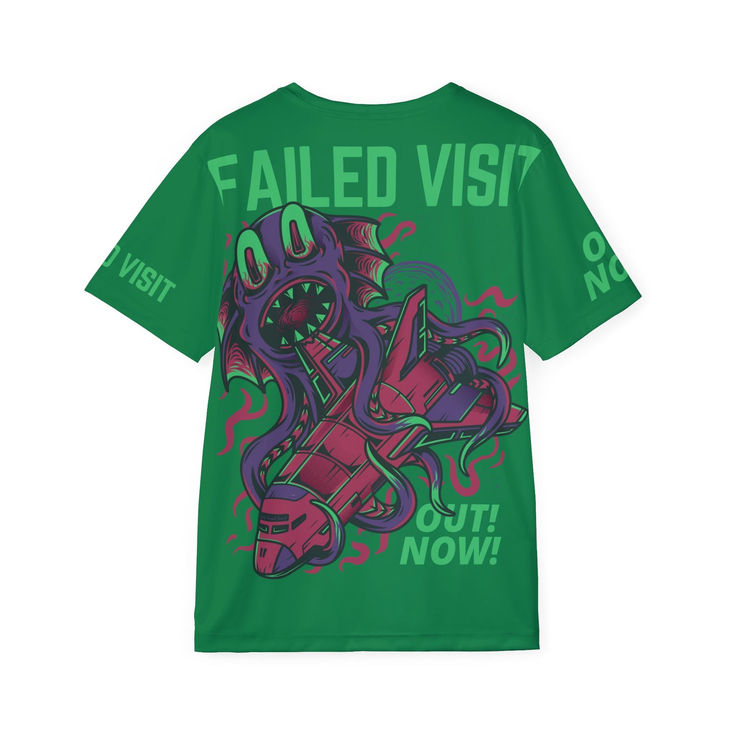 60-Be Fun Graphic T-Shirt, Art Design Poly Shirt, All Over Print Graphic Tee, Monsters T-Shirt, Cartoon Tees