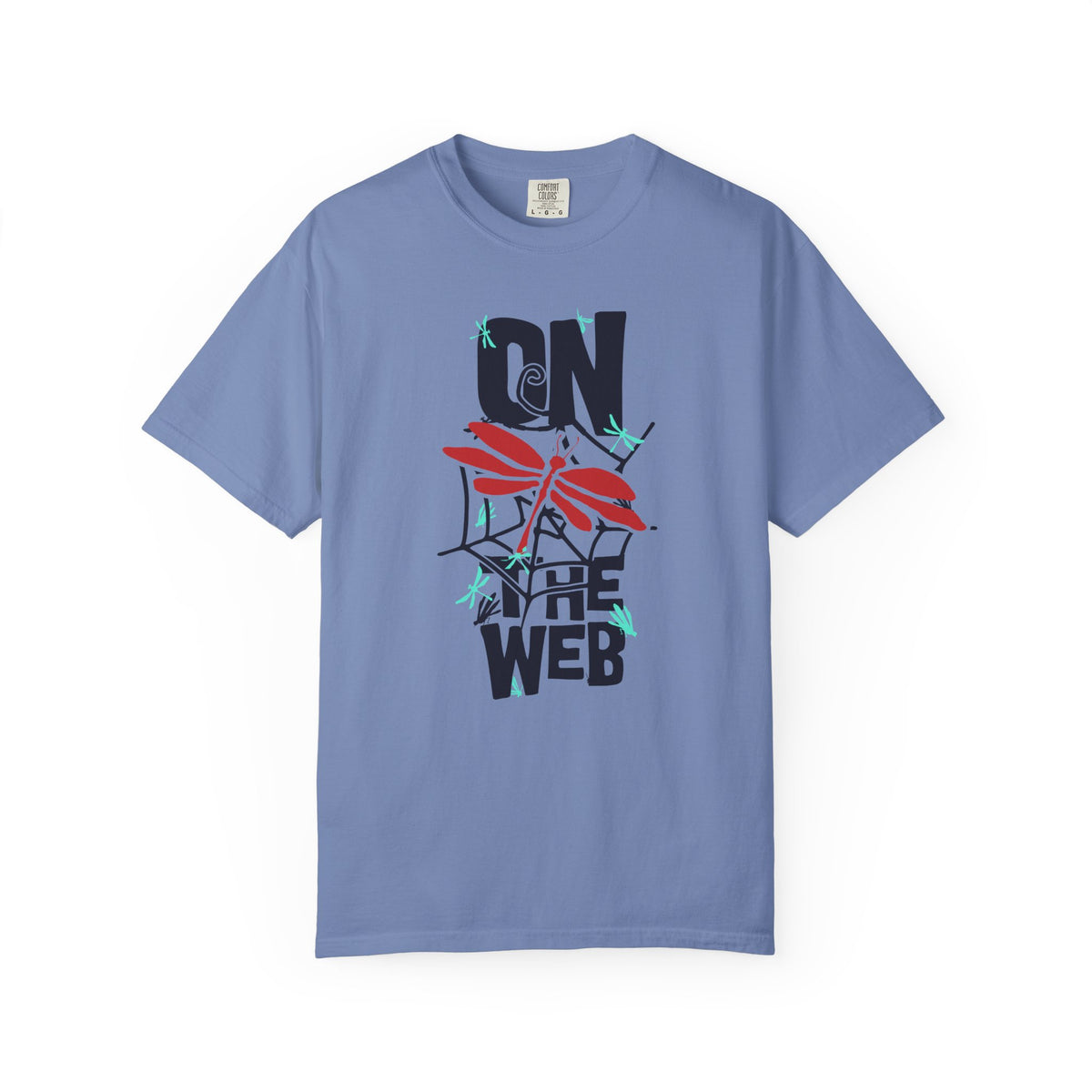 On the Web Spider Graphic Unisex Comfort Colors Garment-Dyed Heavyweight 100 Cotton Art Design T-Shirt w4