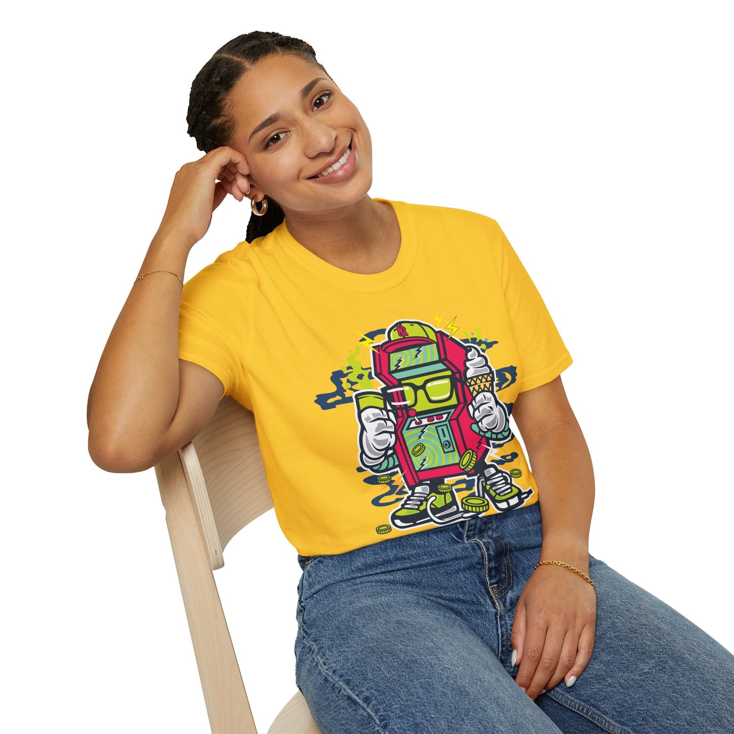 Cartoon T Shirt Animation Tee Funny Graphic Unisex Gildan Softstyle 64000 100 Percent Cotton