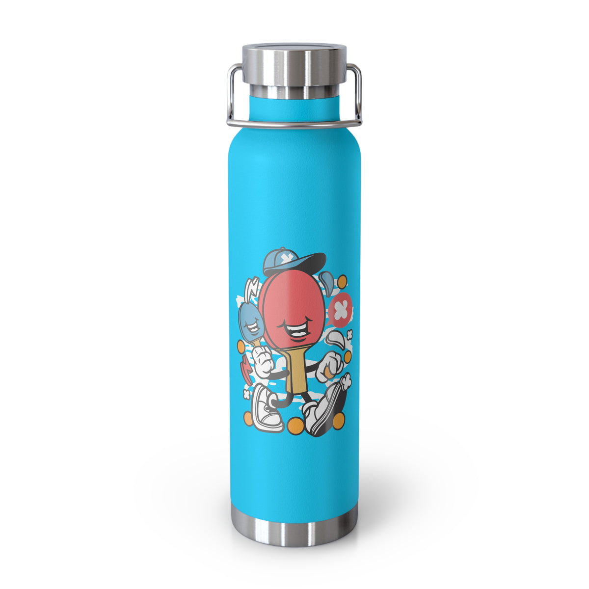 22oz Copper Insulated Water Bottle with Cartoon Design - CV29