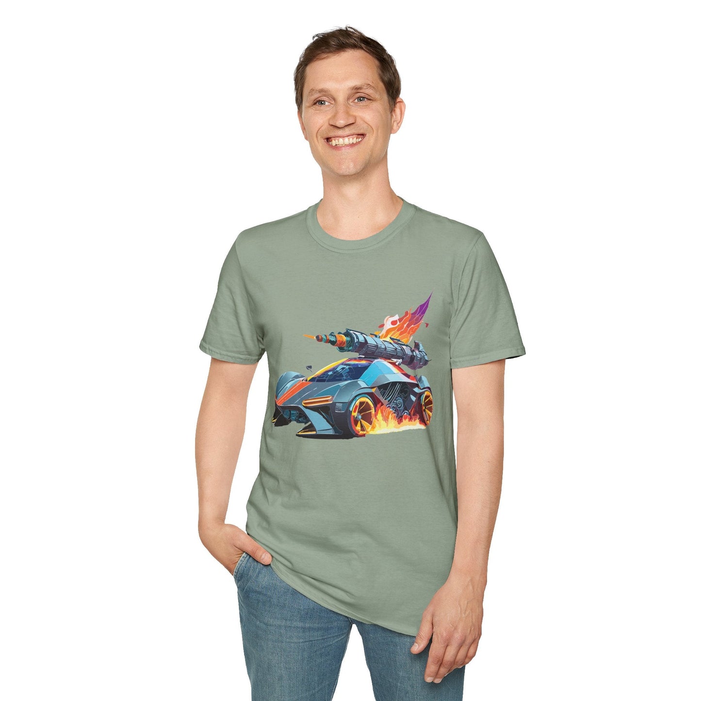 Car T Shirt for Car Lovers Unisex Softstyle Tee 64000 Hot Wheels Design Shirt with Cars