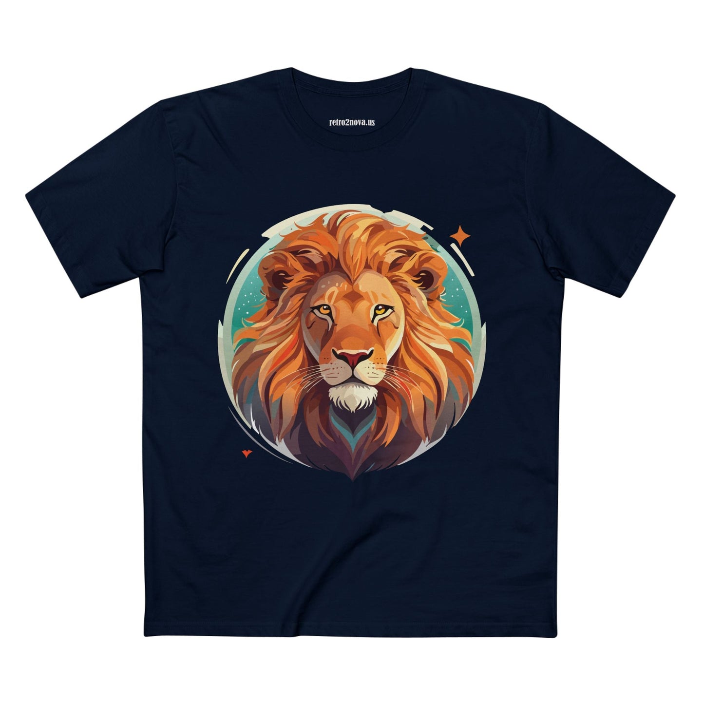 Unisex Lion Shirt With Original Art Design Premium Cotton Tee By Retro2Nova For Soft Breathable Everyday Comfort