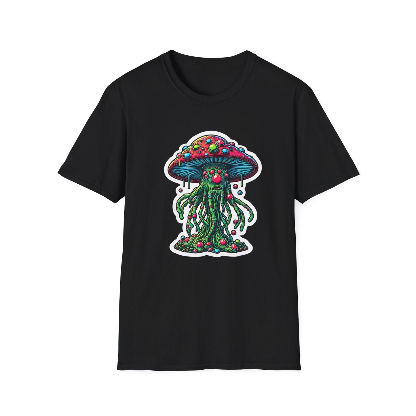 Mashroom Tee Shirt Unisex Funny Mashroom Shirt With Fungus Art Design Gildan Softstyle 64000