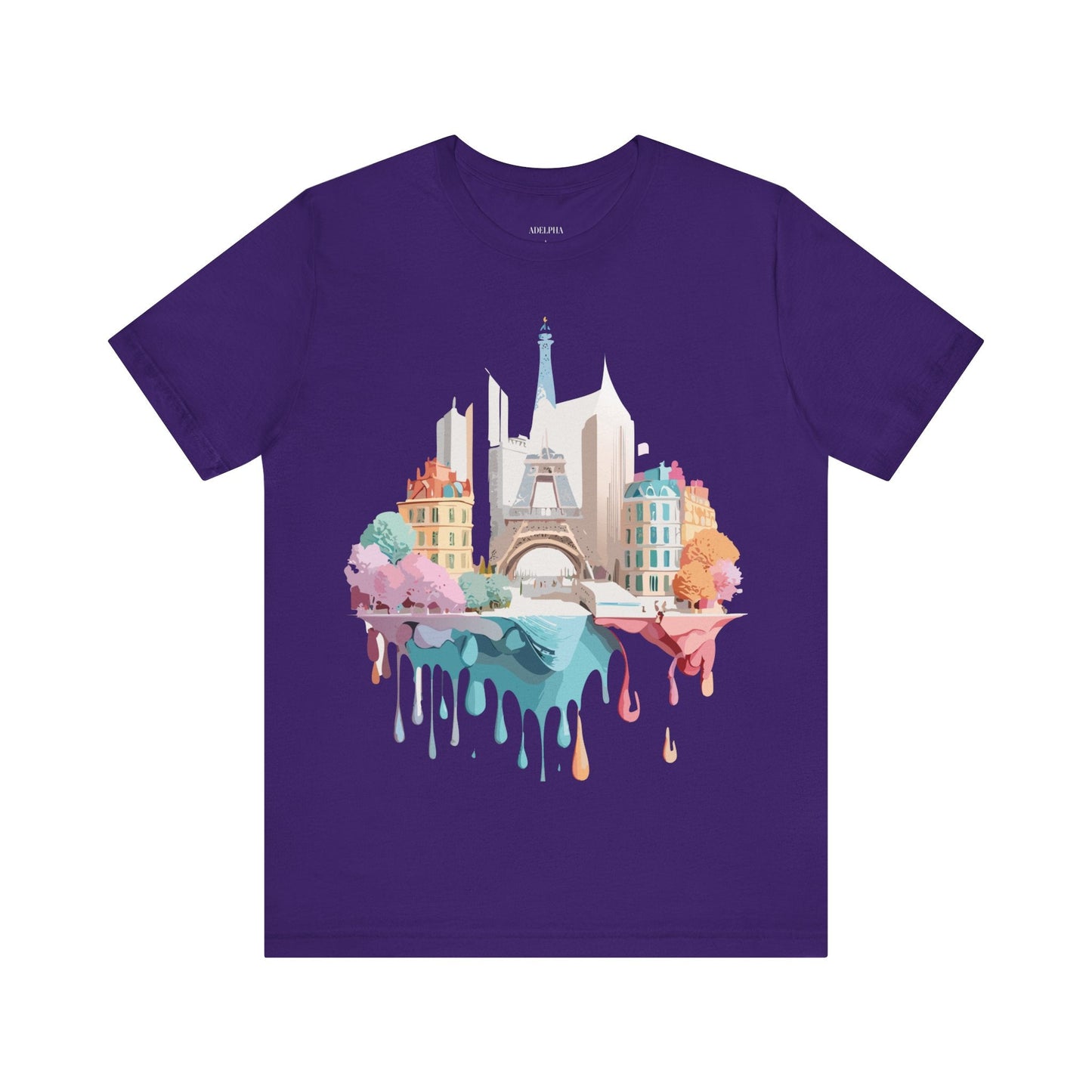 Paris Tourist Graphic Tee Unisex Jersey Short Sleeve by Art Design Vintage Inspired