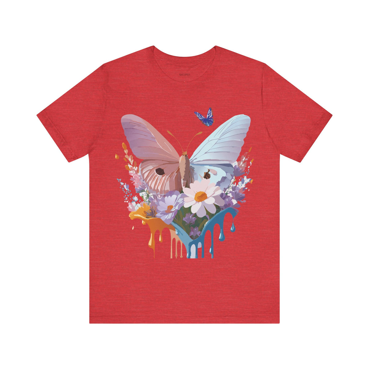 Butterfly Graphic Unisex Cotton Bella+Canvas Tee with Art Design n105