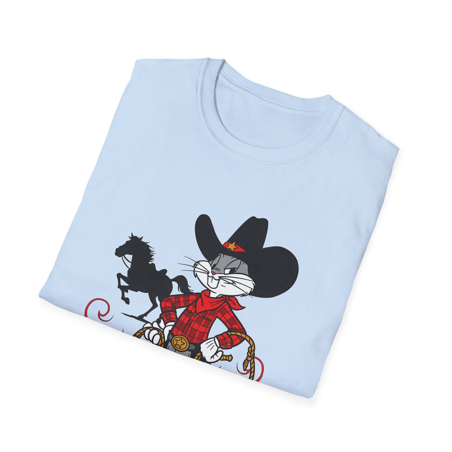 Bugs Bunny T Shirt Unisex Cartoon Tee Softstyle 64000 100 Percent Ring Spun Cotton