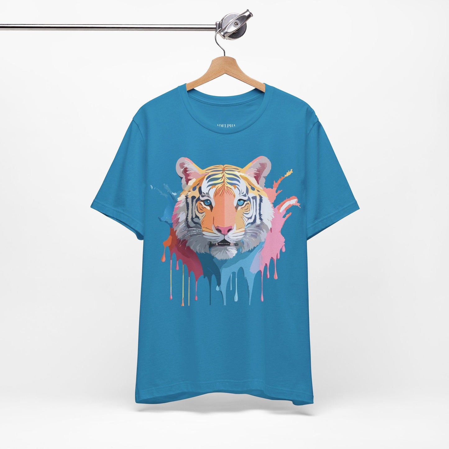 Tiger Graphic Tee By Adelpha Unisex Short Sleeve Vintage Inspired Art Shirt Premium Quality