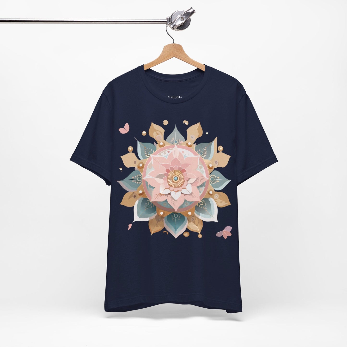 Mandala Graphic Unisex 100 Cotton Vintage Floral Artwork Tee 12