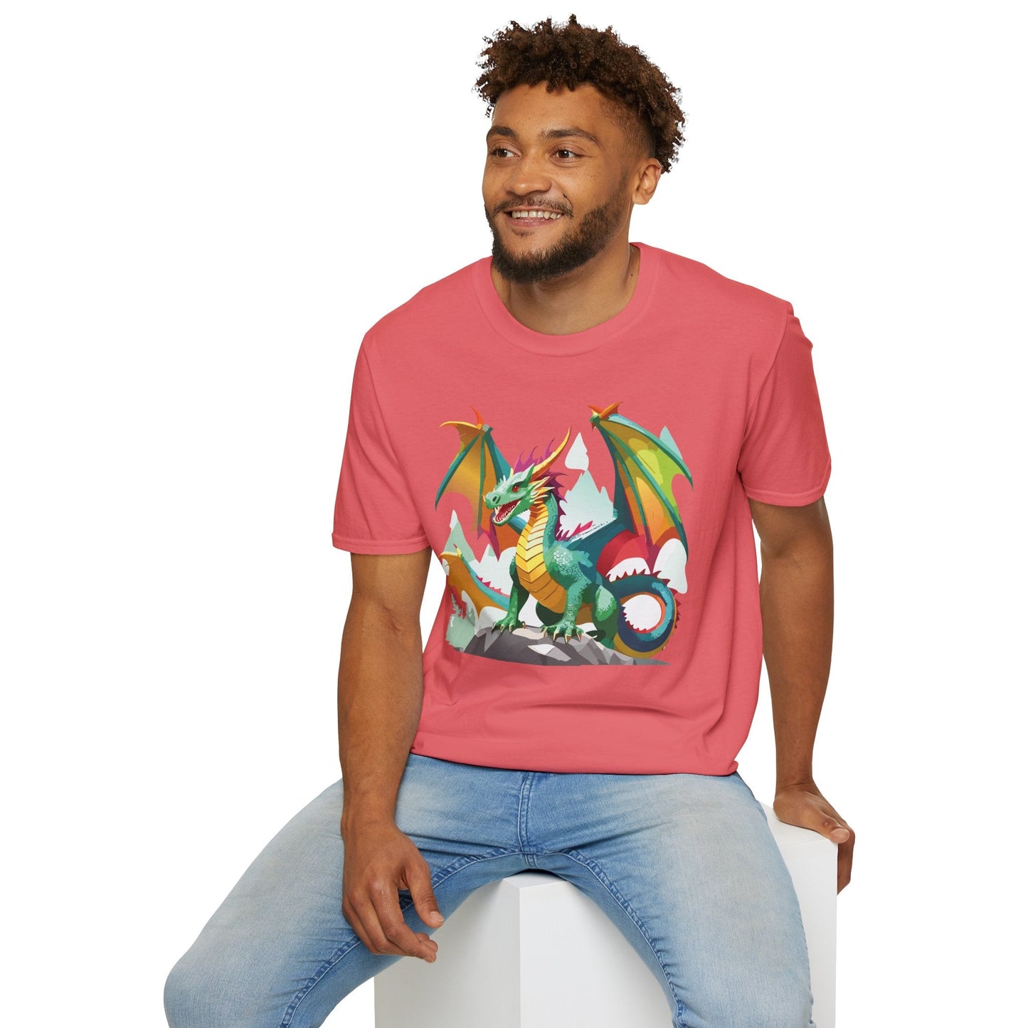 Dragon Graphic T Shirt for Men and Women Unisex Animal Design Softstyle Cotton Tee Premium Quality