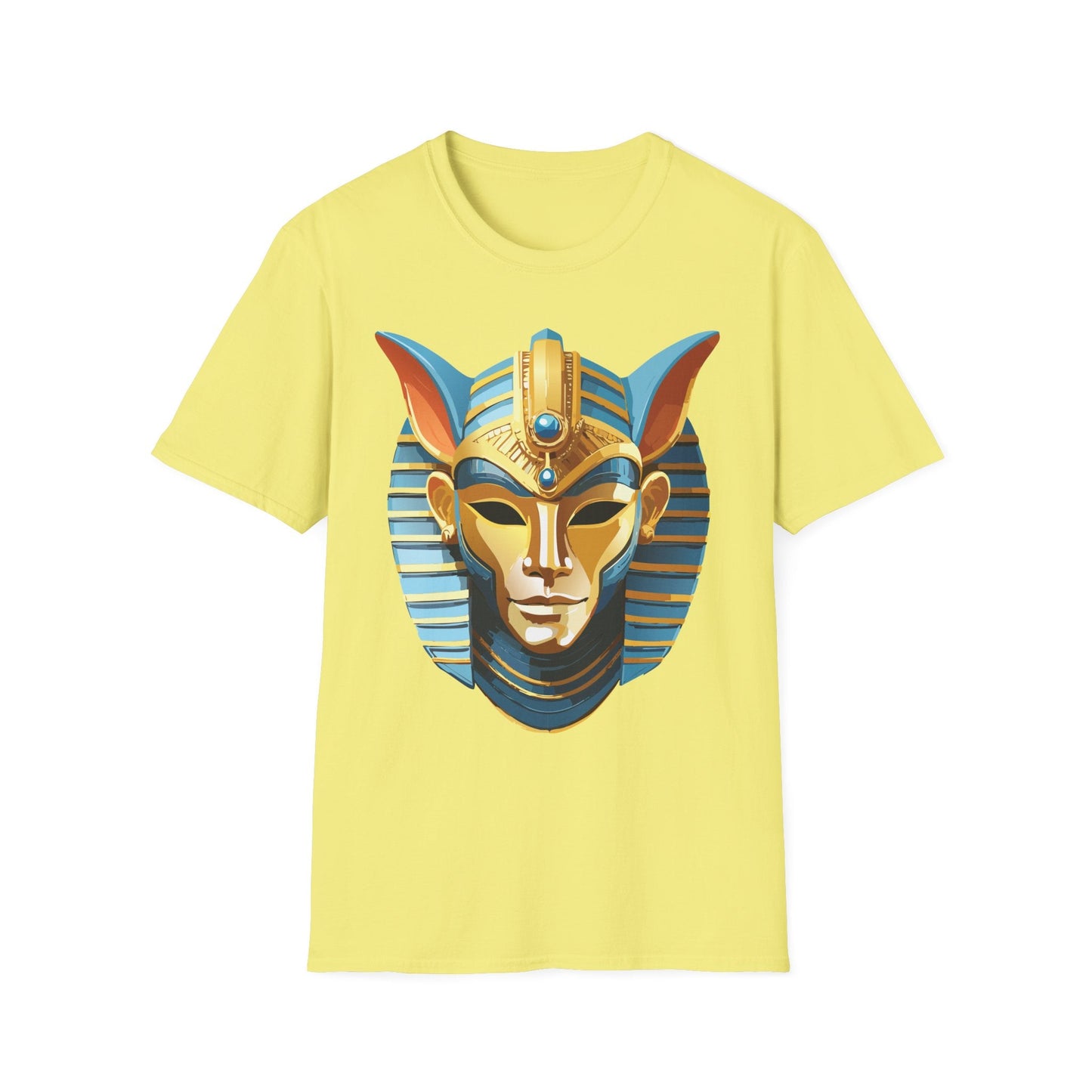Mask Tee Shirt Unisex Softstyle Cotton Tee With Masquerade Art Design Gildan Softstyle