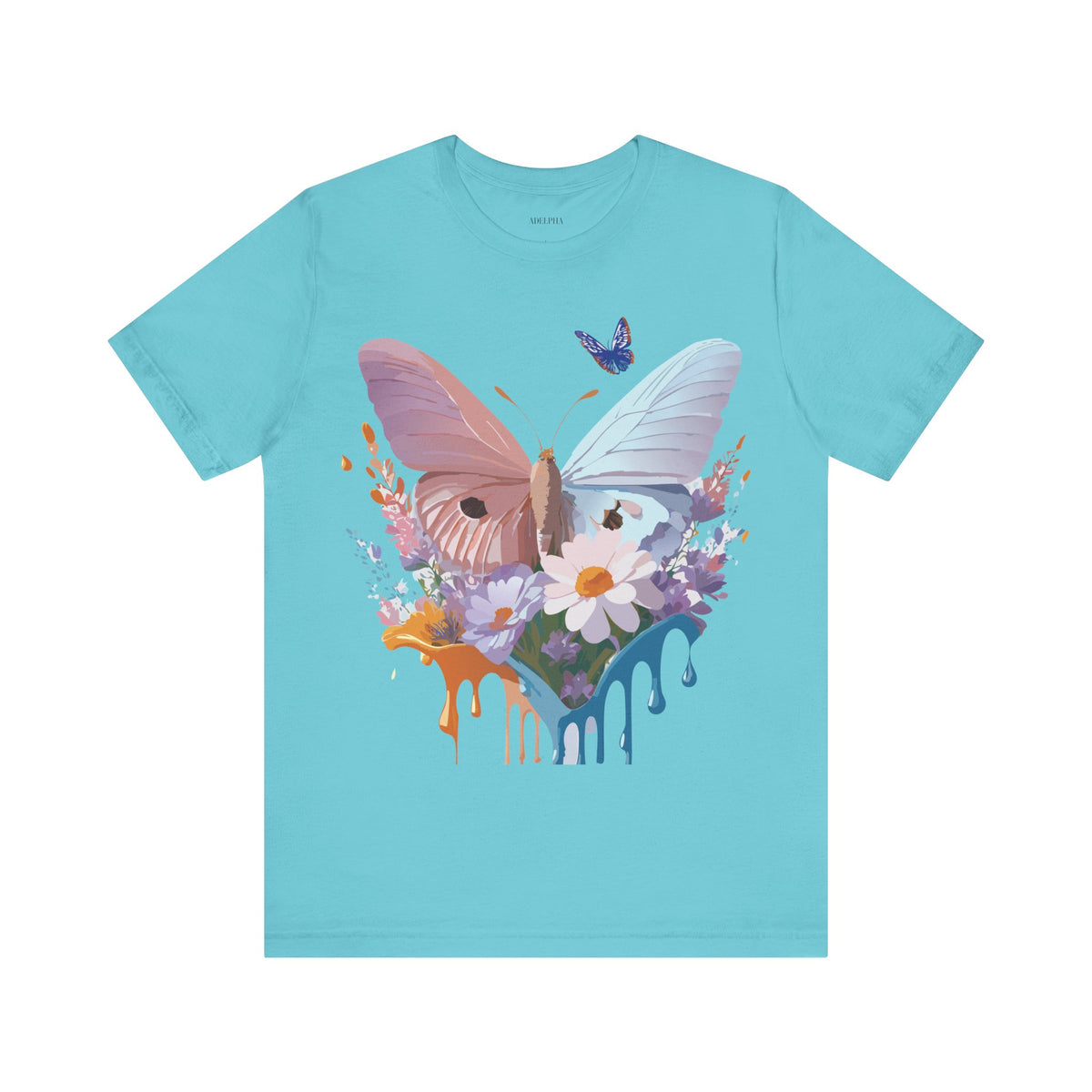 Butterfly Graphic Unisex Cotton Bella+Canvas Tee with Art Design n105