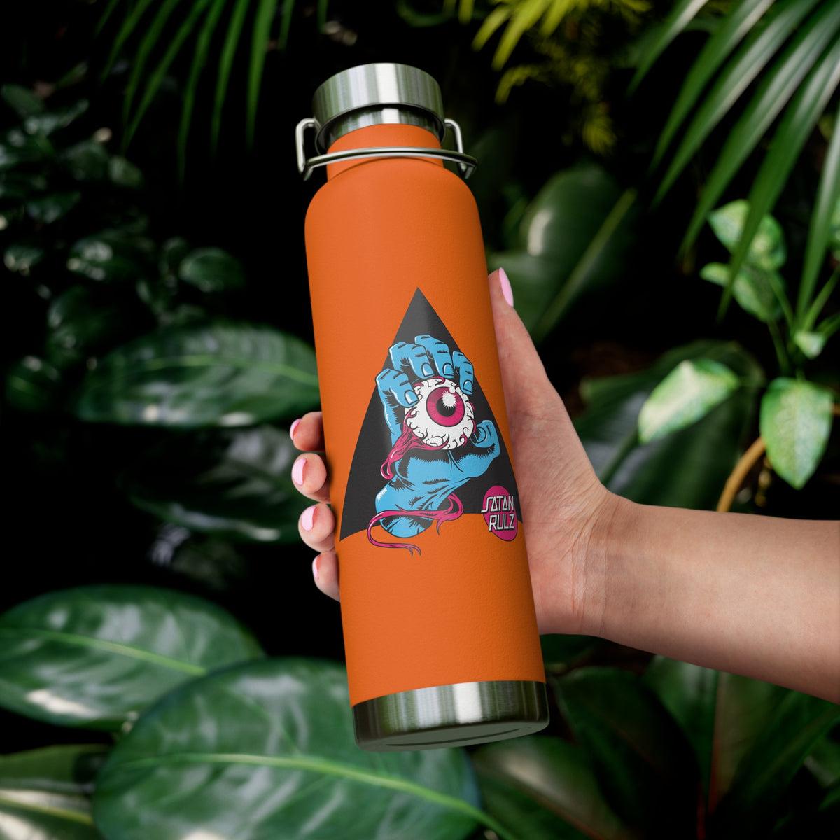 22oz Copper Insulated Water Bottle with Cartoon Design - CV61