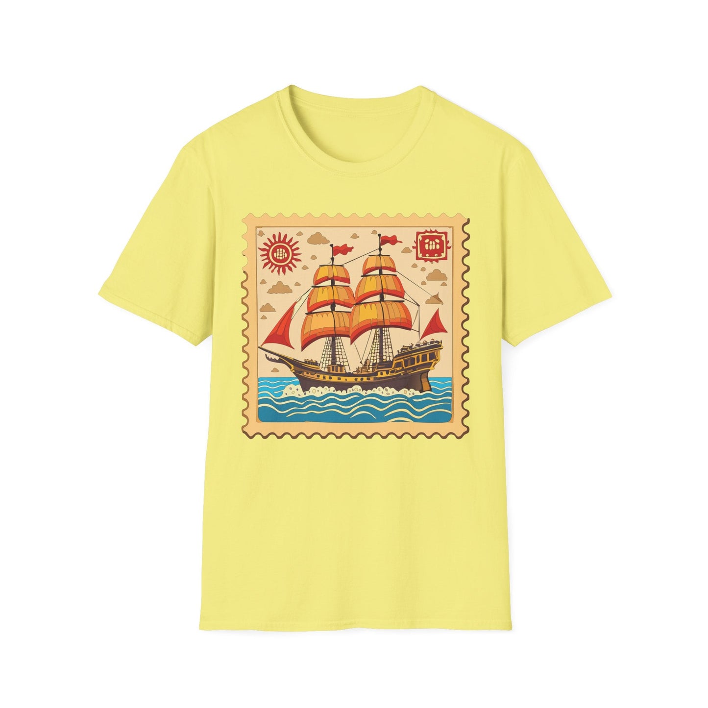 Ship T Shirts Frigate Vessel Tee Unisex Softstyle Gildan 64000 100 Percent Ring Spun Cotton