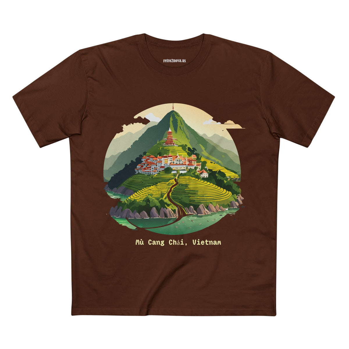 Mu Cang Chai Vietnam landscape tee | Sapa rice terraces mountain village