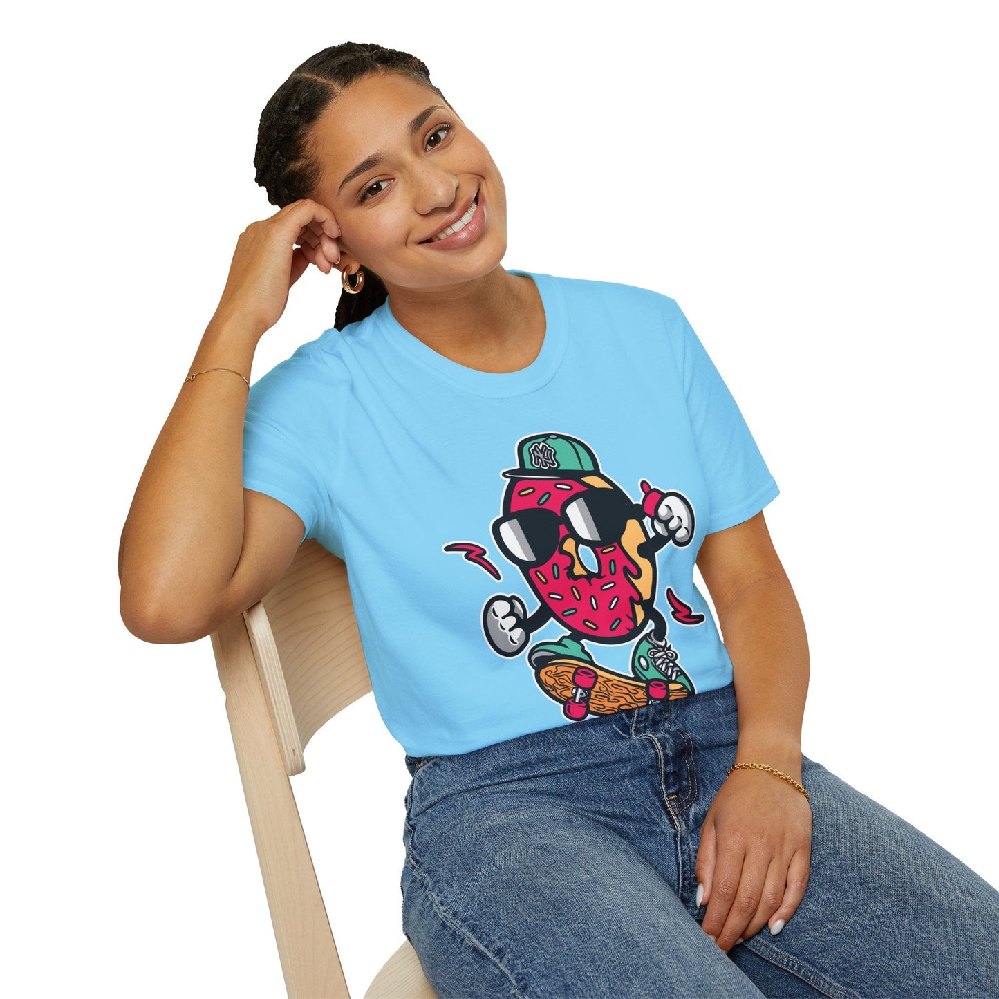 Cartoon T Shirt Animation Tee Funny Art Graphic Shirt Unisex Gildan Softstyle 64000