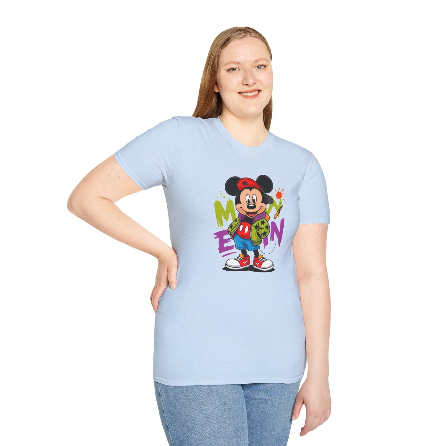 Unisex Cartoon T Shirt With Animals Animation Tee Premium Softstyle Gildan 64000
