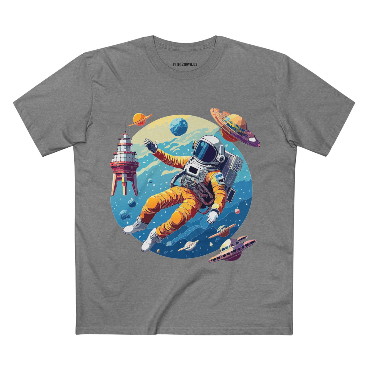 Cosmos Astronaut Graphic Tee Staple Unisex 100 Cotton Tee Shirt - CS-39