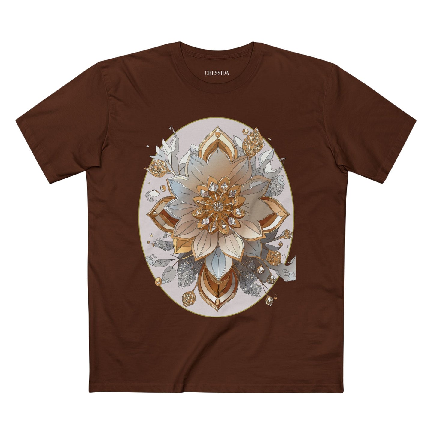 Floral Graphic T-Shirt Unisex 100 Cotton Art Design with Antique Flowers Tee 25