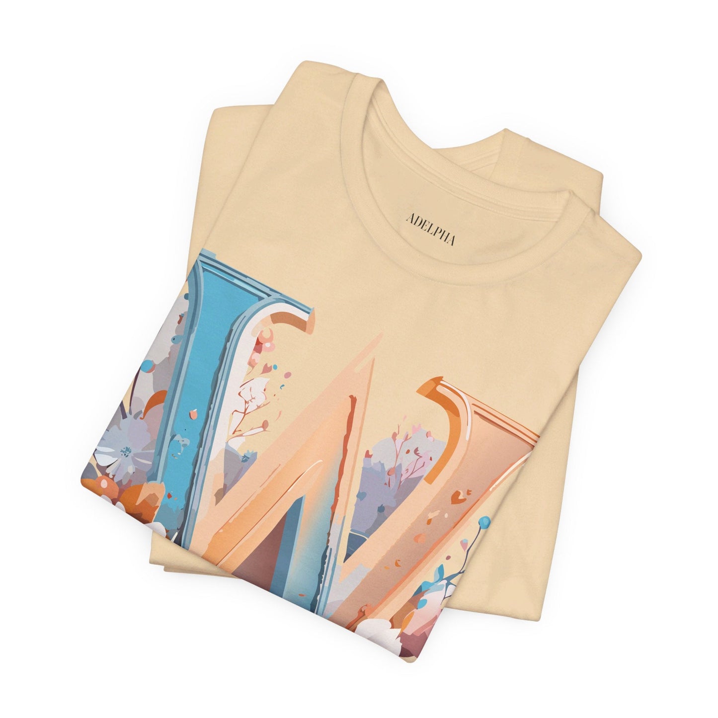Letter W Shirt Graphic Tee Unisex Adelpha Vintage Inspired Art Design Short Sleeve