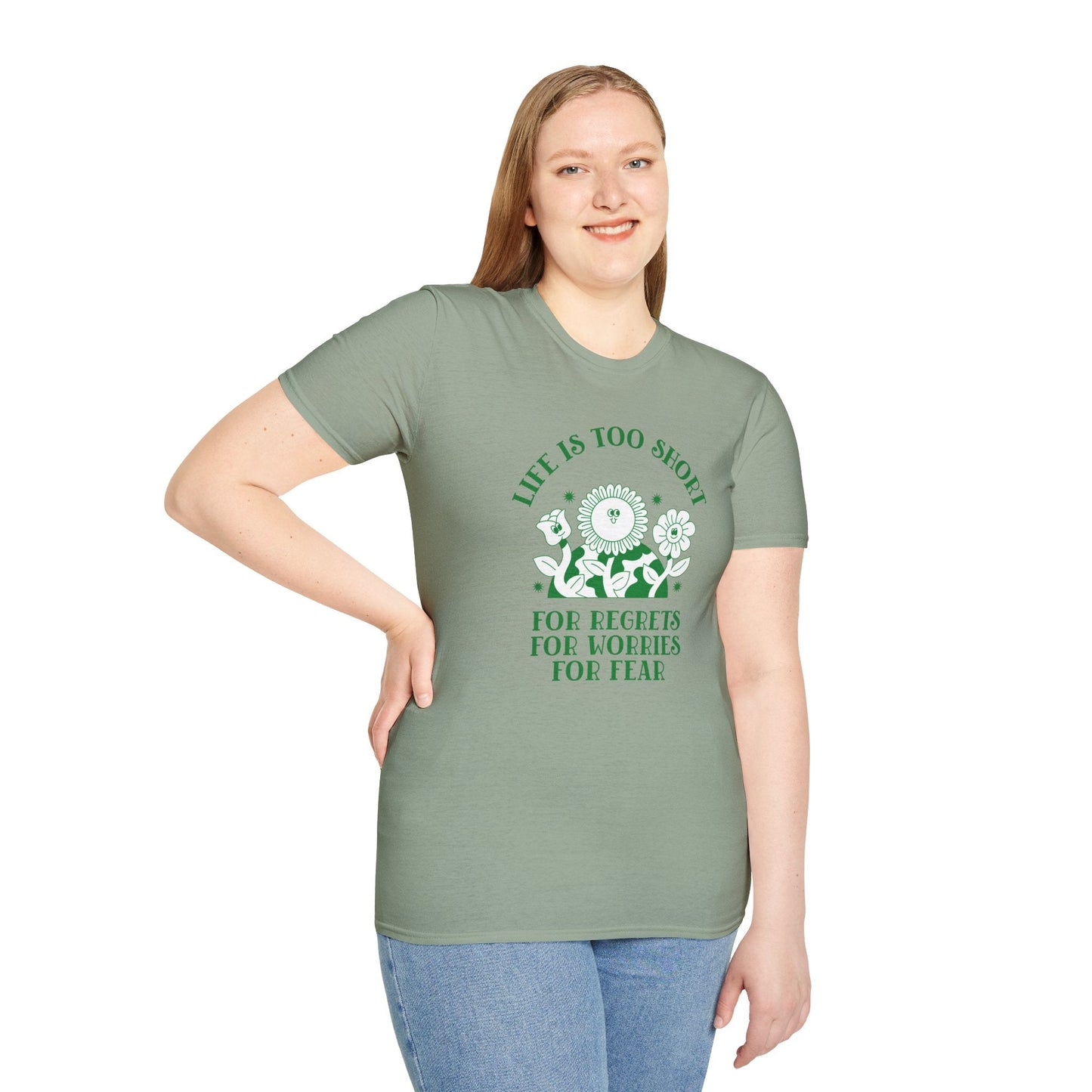 Positive Slogan T Shirts With Positive Words Tee Shirt Good Quotes Unisex Gildan Softstyle 64000 100 Percent Cotton