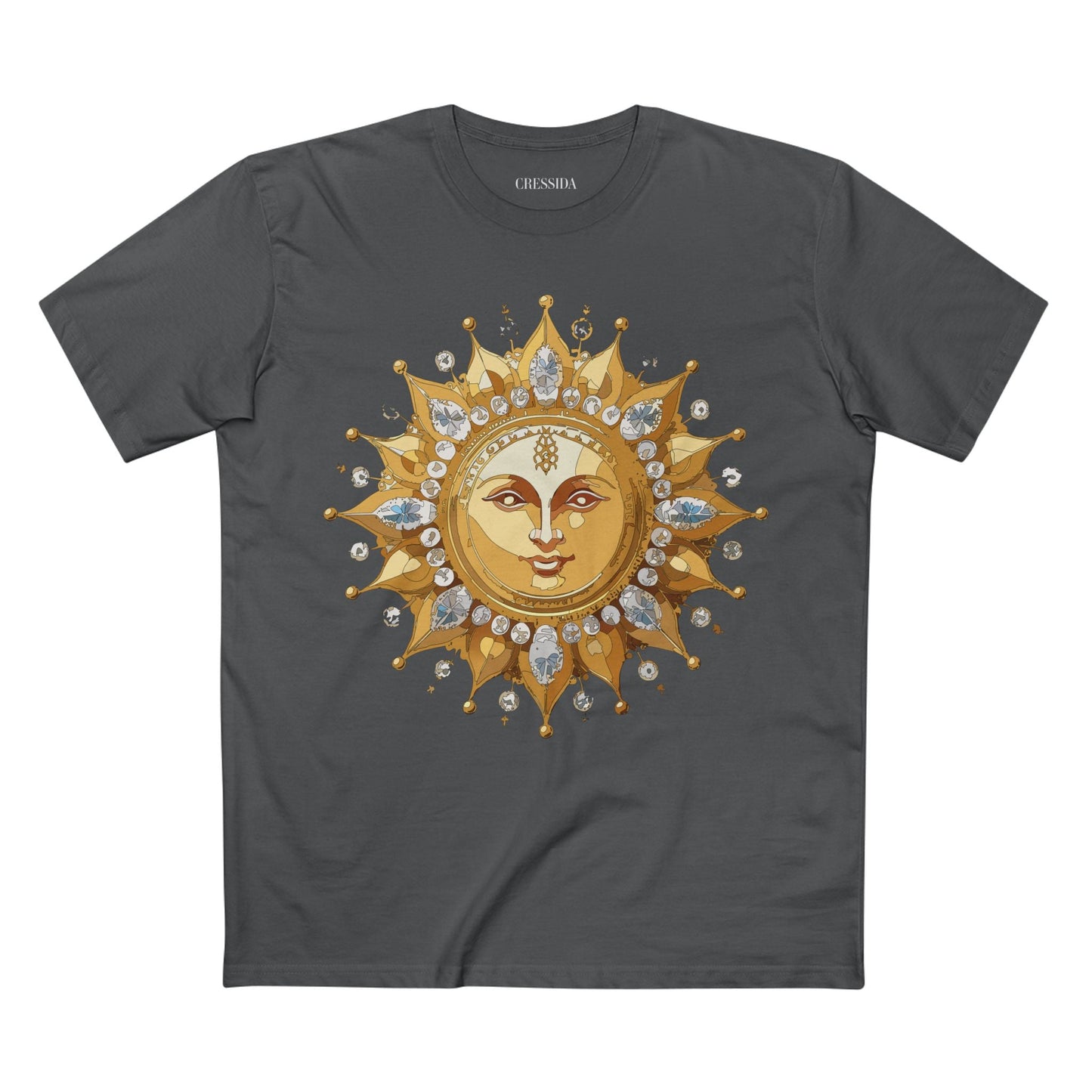 Gold Sun Graphic Unisex 100 Cotton T-Shirt with Golden Art Design 7