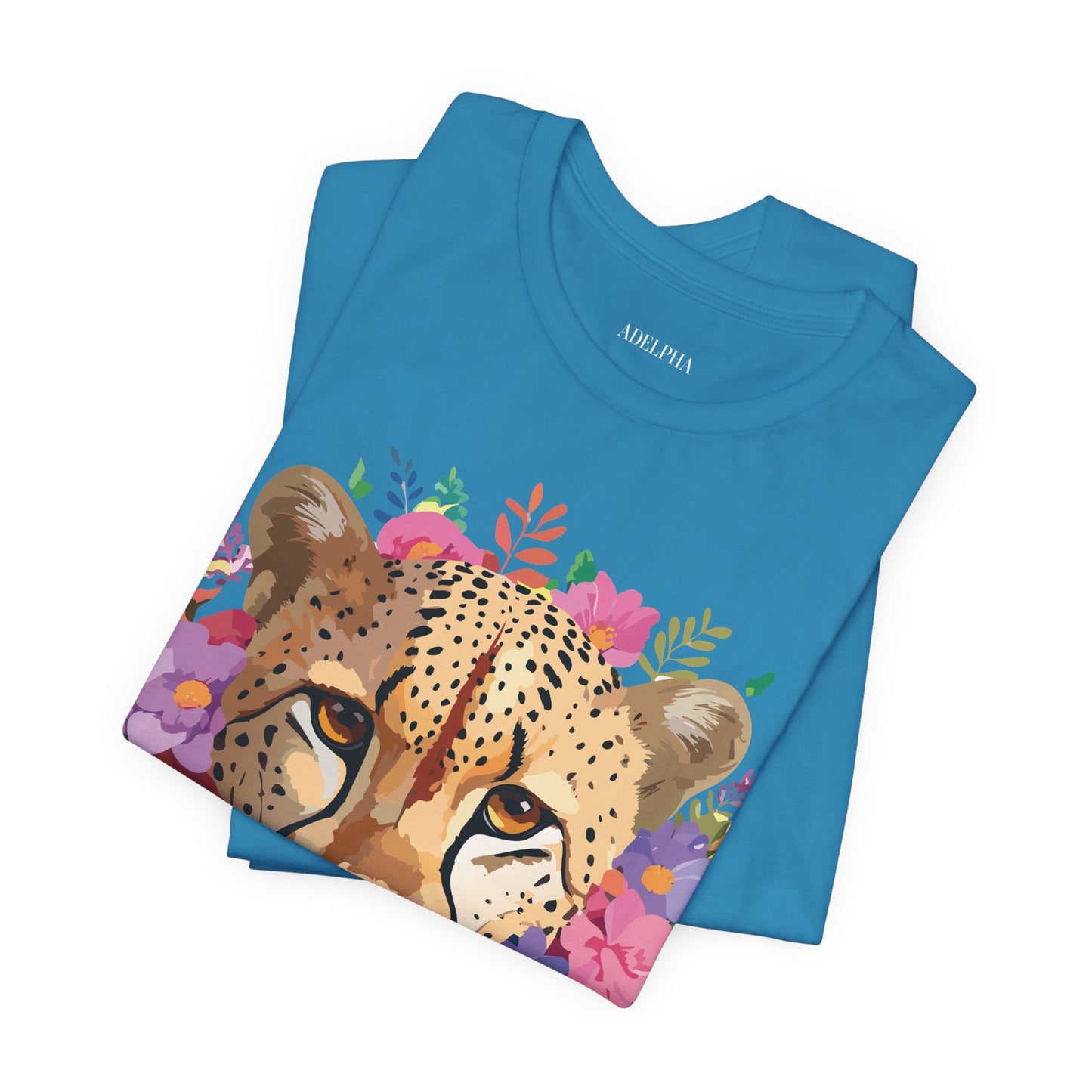 Adelpha Cheetah Graphic Tee Unisex Short Sleeve Art Shirt Original Artwork