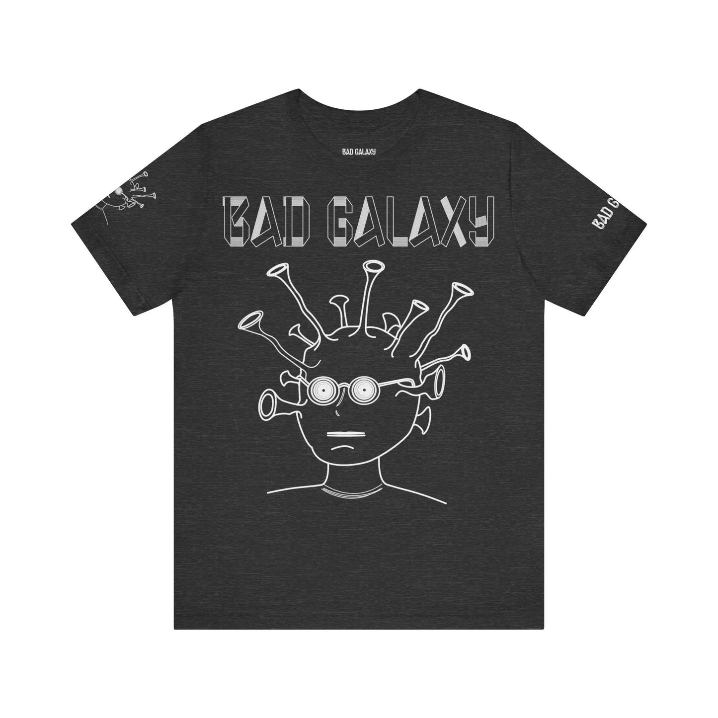 Tee Shirt With Alien From Bad Galaxy 100 Percent Cotton Eco Friendly Inks Made In USA