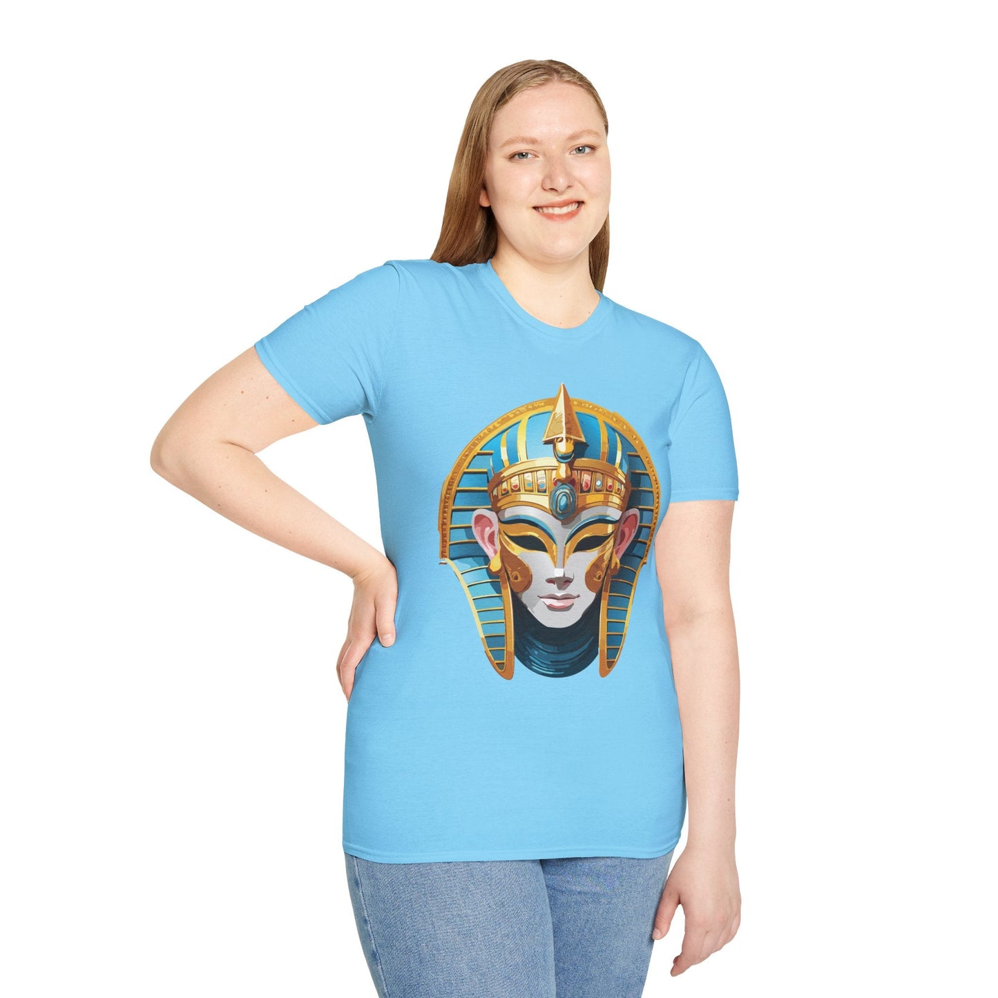 Mask Design Tee Shirt For Unisex Comfort Gildan Softstyle 64000 Ring Spun Cotton