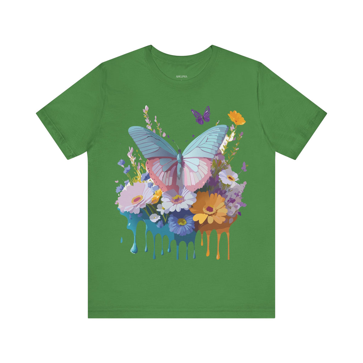 Butterfly Graphic Unisex Cotton Bella+Canvas Tee with Art Design n45