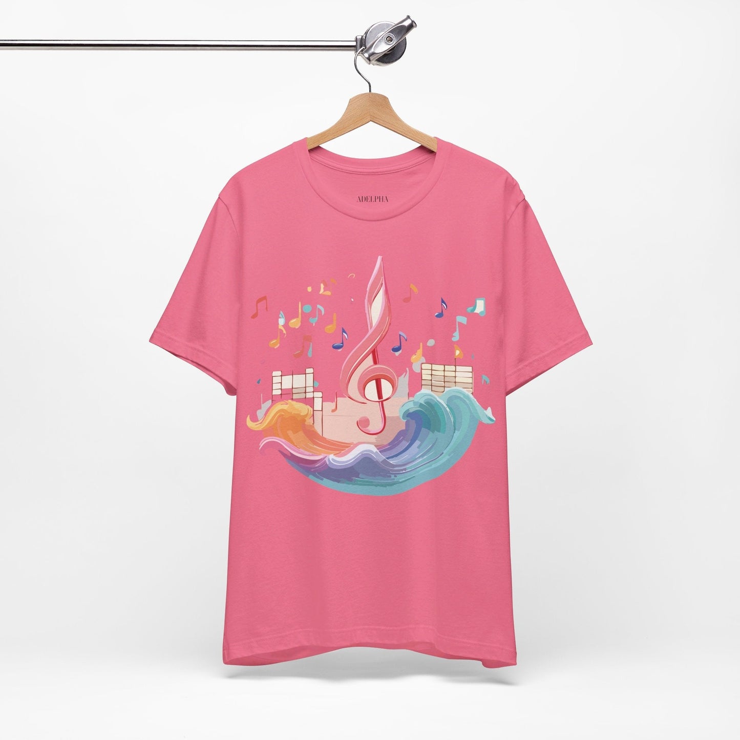 Music Graphic Unisex 100 Cotton Vintage Art with Musical Elements Tee 30