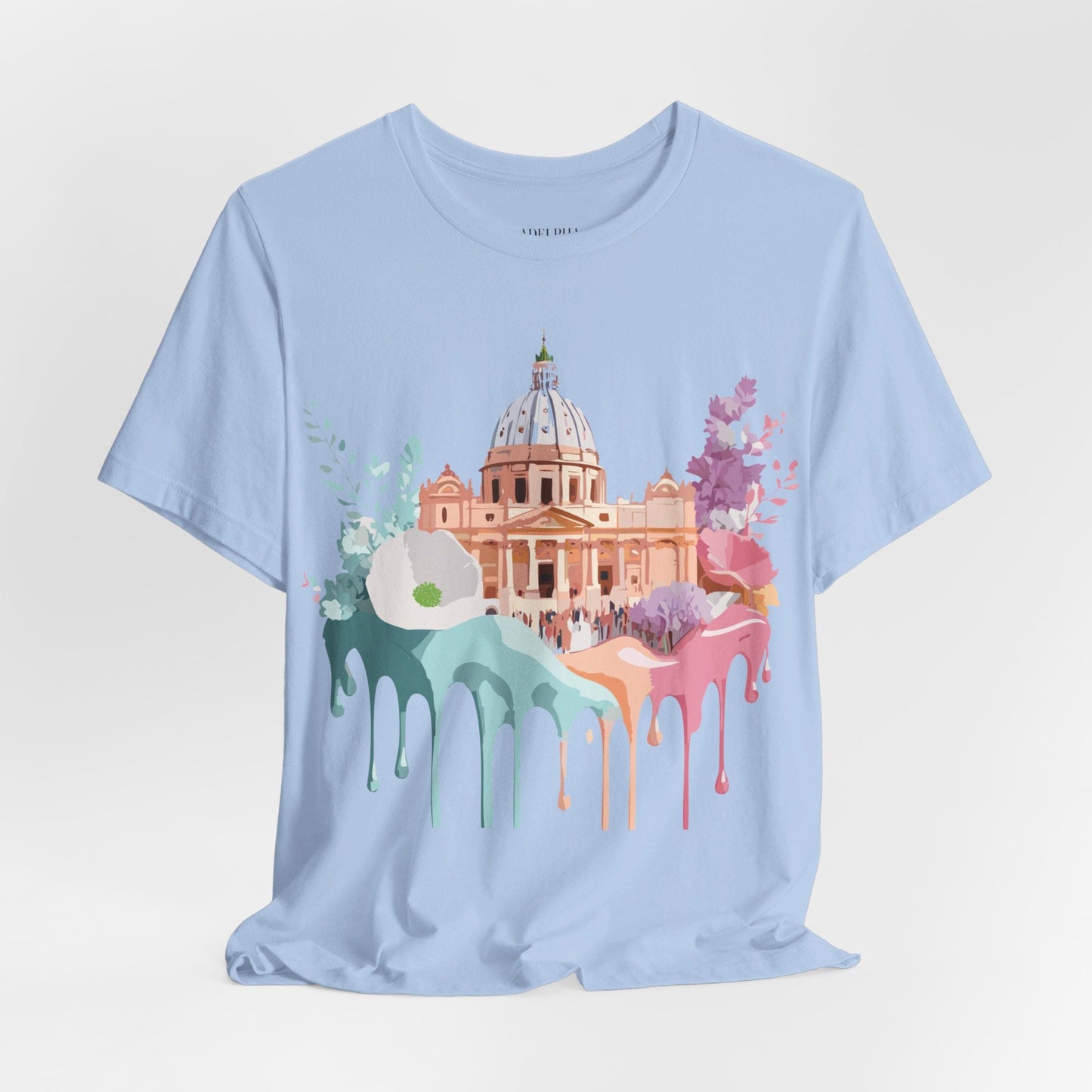 Adelpha Vintage Rome Tourist Shirt Graphic Tee Unisex Short Sleeve Art Design Artwork