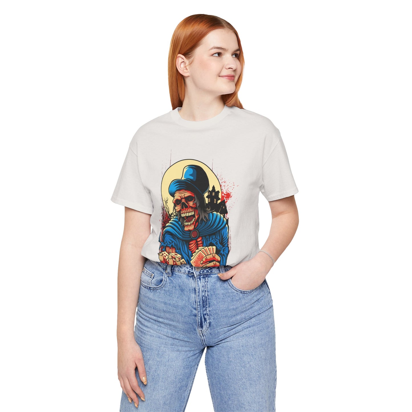 Skull Graphic Design Tee, Skull Shirt, Vintage Tees, Art Design T-Shirt, Graphic Tee, Art Shirts - 1