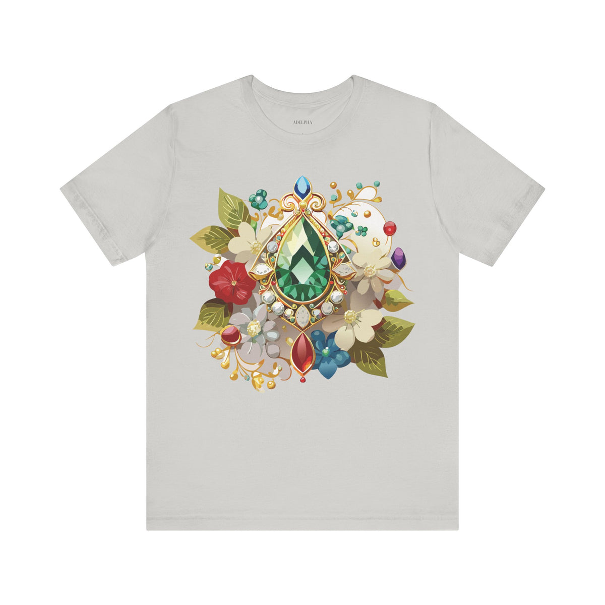Jewelry Graphic Unisex Cotton Bella+Canvas Tee with Art Design n126