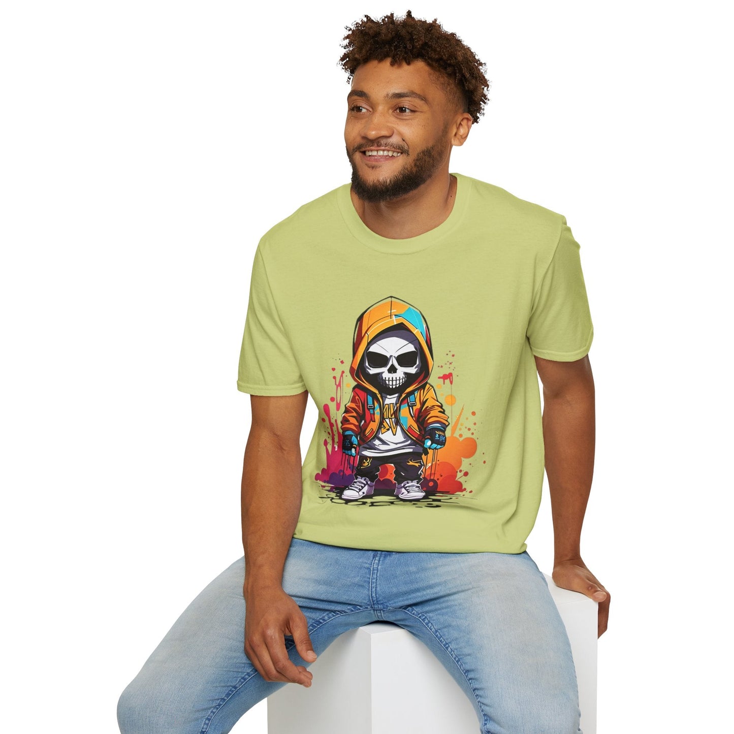 Skull Graphic Unisex Cotton T-shirt with Skeleton Artwork Design 30