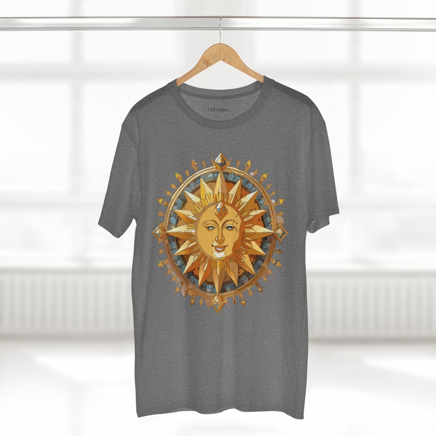 Gold Sun Graphic Unisex 100 Cotton T-Shirt with Golden Art Design 16