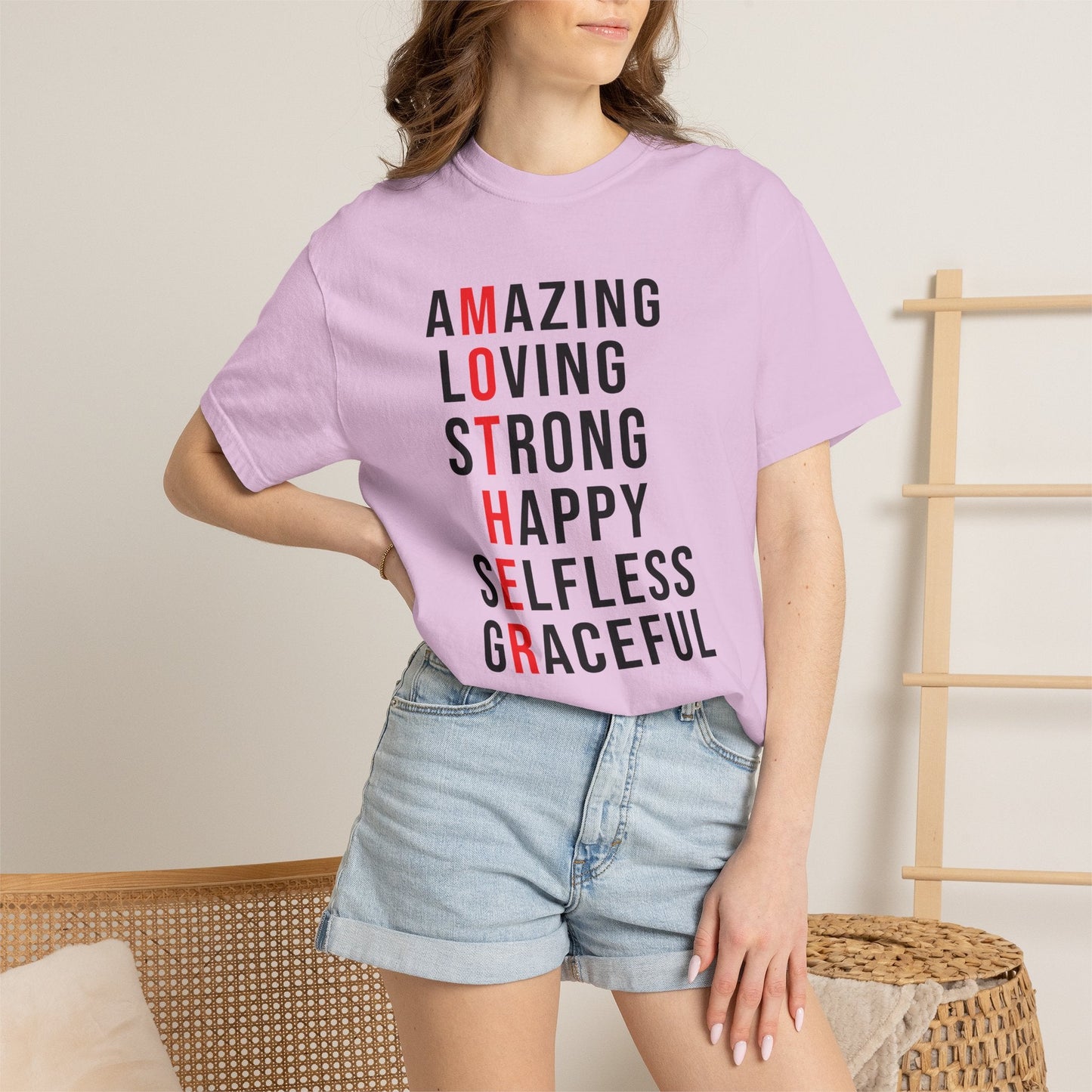 Mom T-shirt Mother's Day Mama Tee Unisex Comfort Colors Garment-Dyed Cotton h14