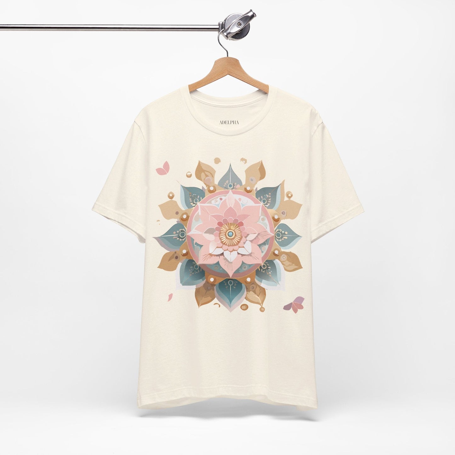 Mandala Shirt Unisex Graphic Tee By Adelpha With Vintage Inspired Artwork Short Sleeve Jersey