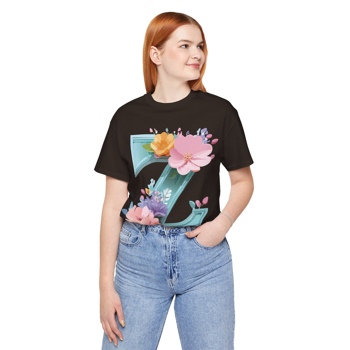 Letter Z Graphic Unisex Cotton Bella+Canvas Tee with Art Letter Design