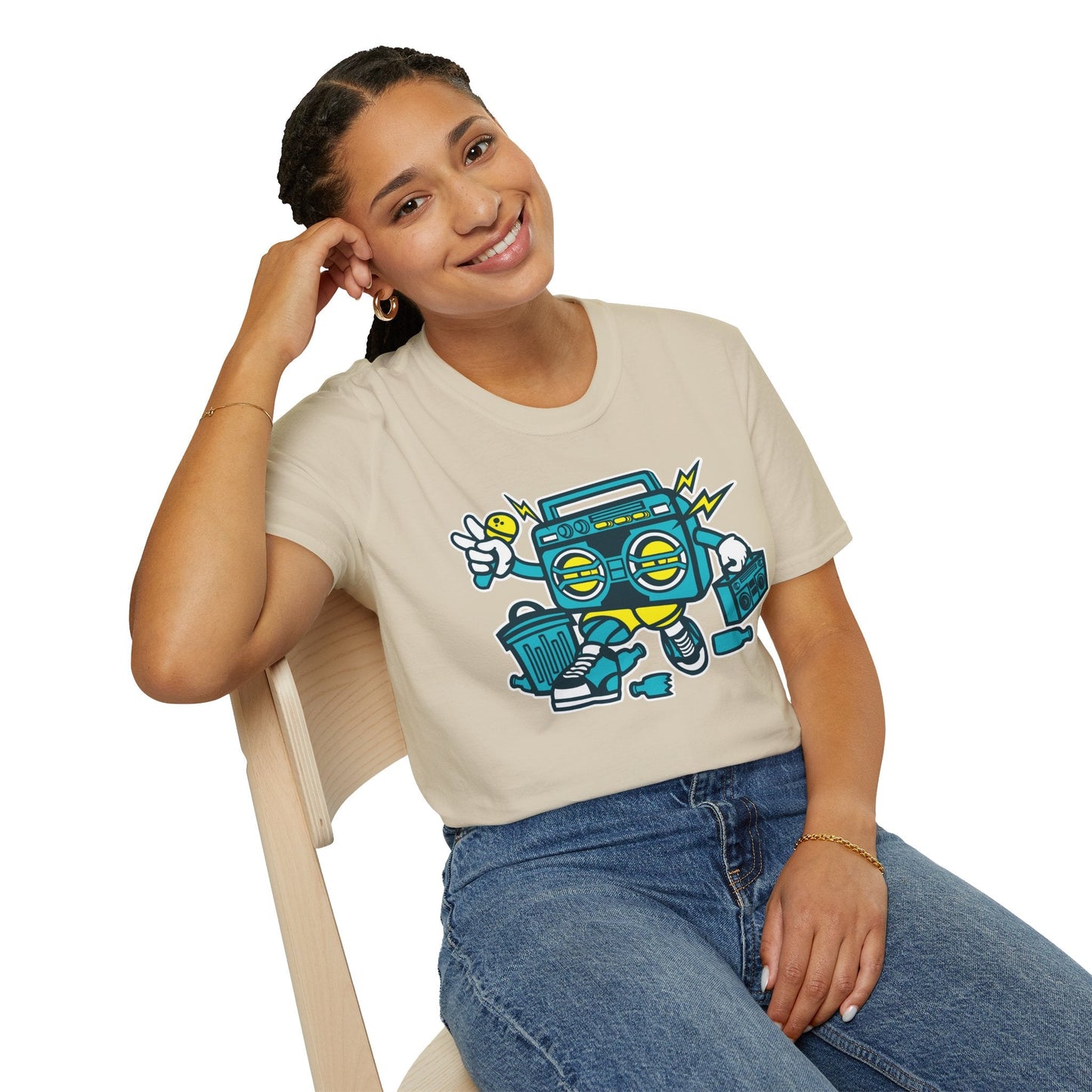 Cartoon T Shirt Animation Tee Funny Unisex Gildan Softstyle 64000 100 Percent Ring Spun Cotton