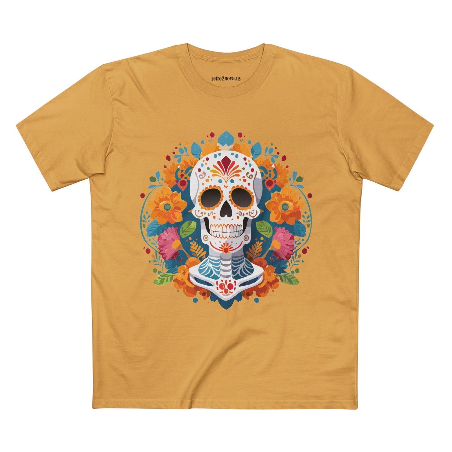 Skull Shirt Unisex Skeleton Tee Premium Cotton Staple With Original Art Design Retro2Nova