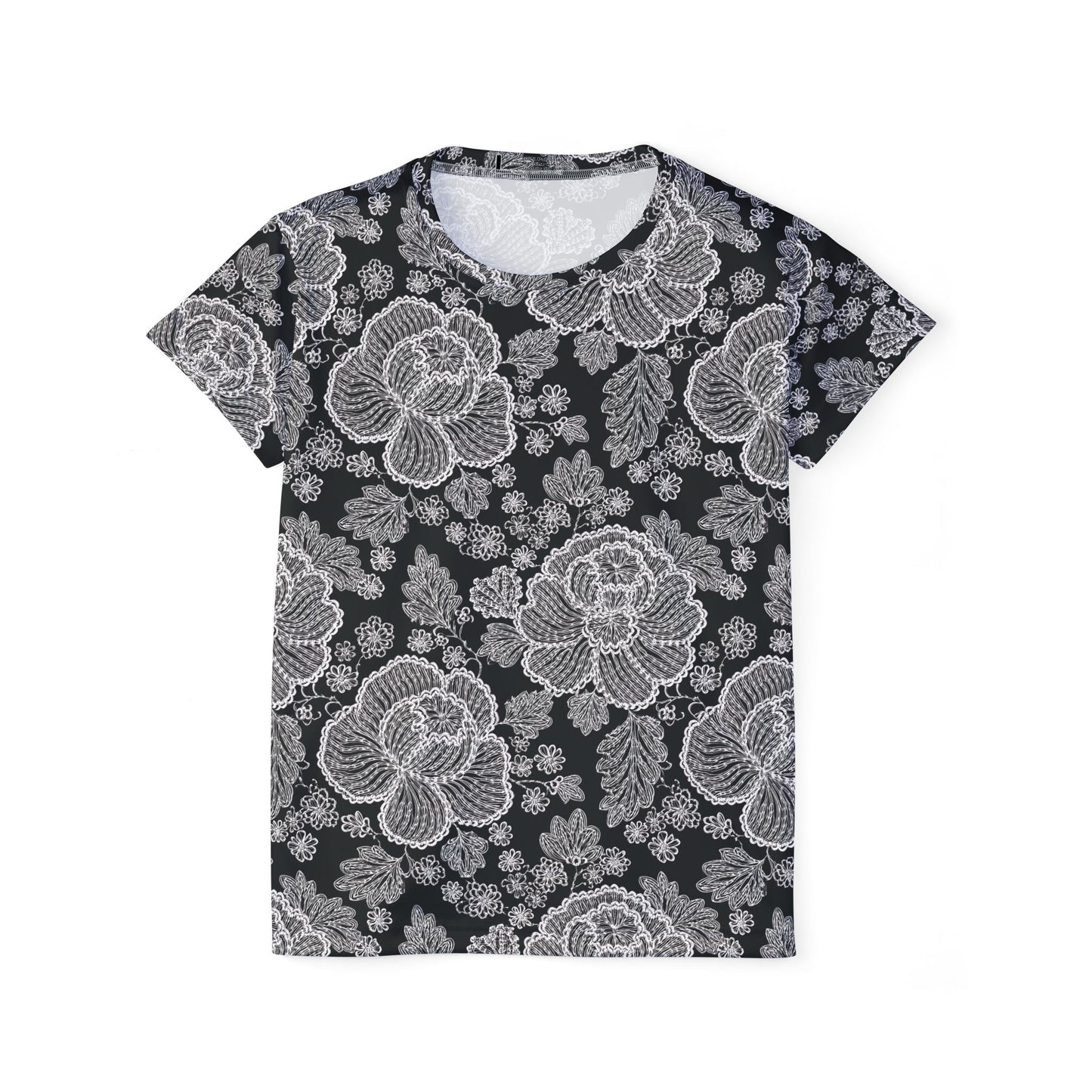 Lace Print Poly Shirt, Poly Shirt with Lace Print, Lace Shirt 33