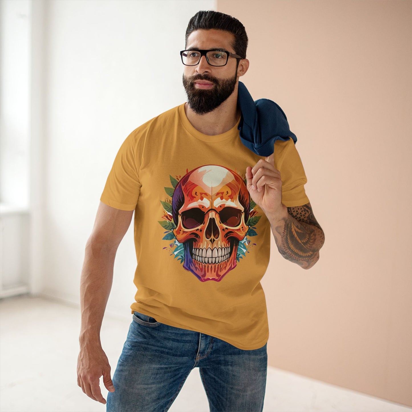 Skull Shirt And Skeleton Shirt Unisex Premium Cotton Tee Original Art Design Retro2Nova
