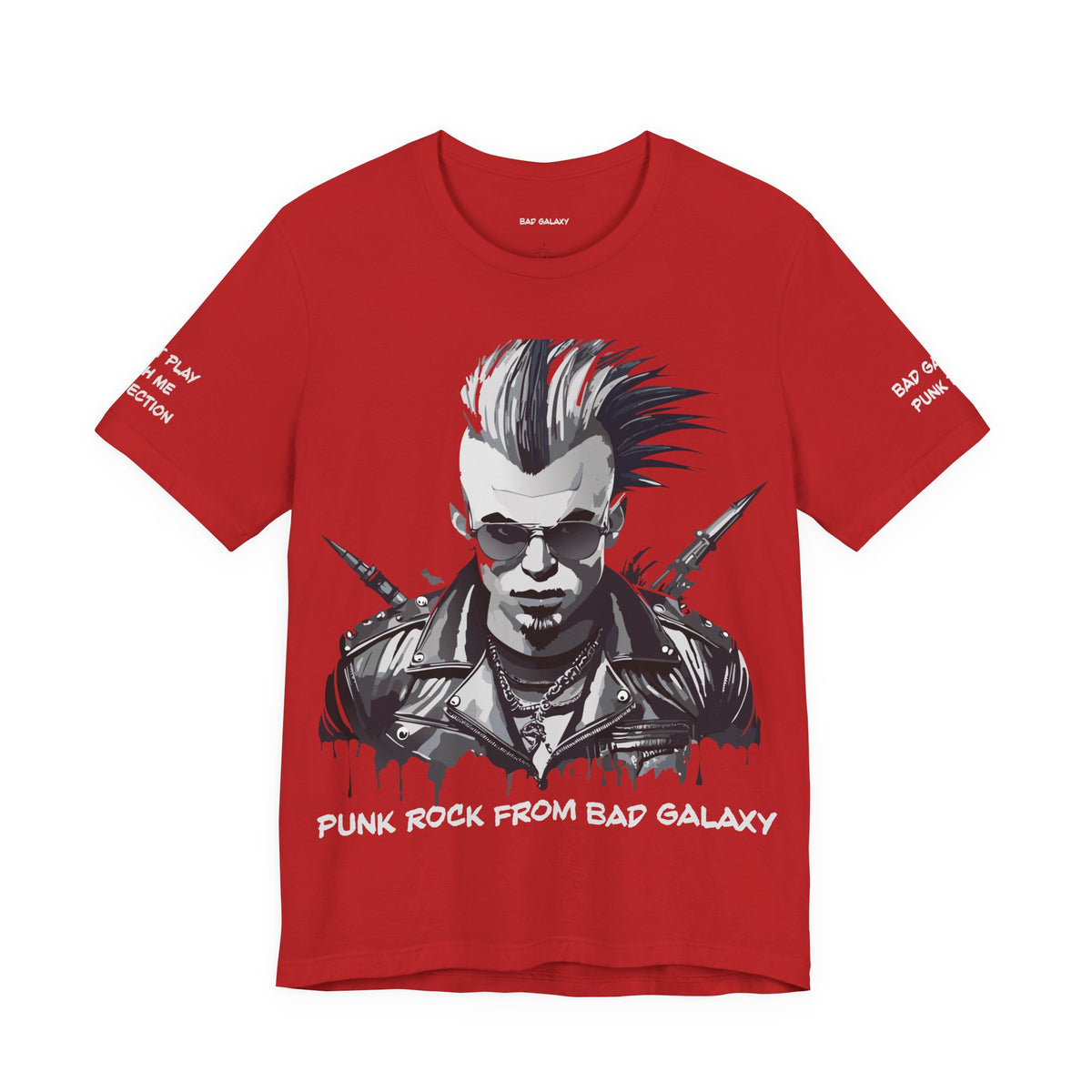 Punk Rock Graphic Unisex Cotton Bella+Canvas Tee with Art Design b28