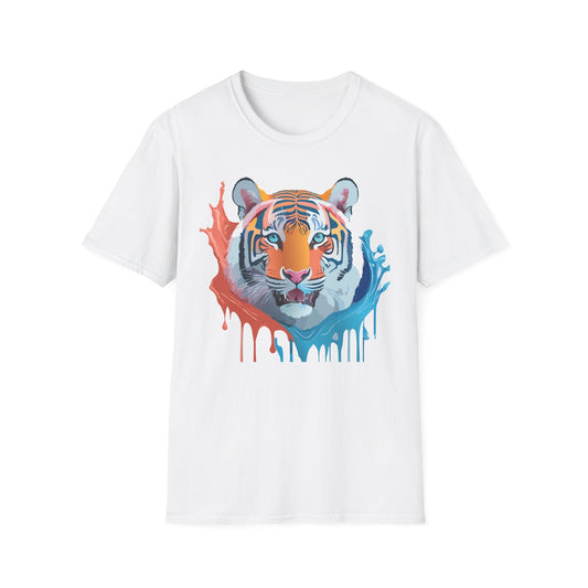 Unisex Tiger Tee Gildan Softstyle Animal Print Shirt Ring Spun Cotton