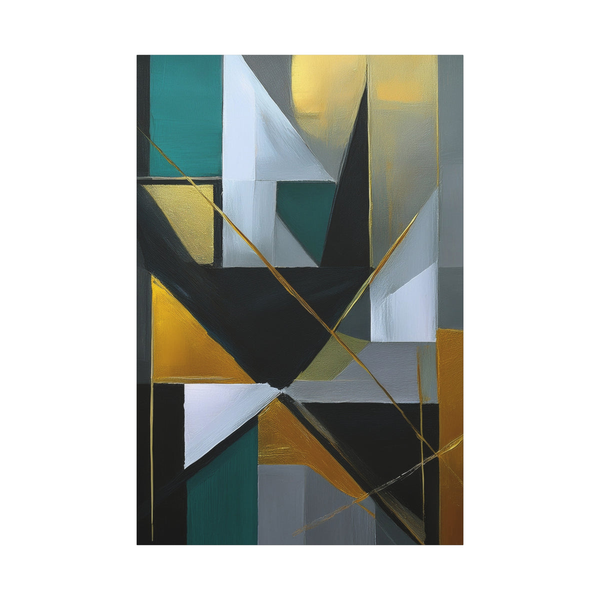 Abstract Geometric Painting Print Canvas 20x24,20x30,24x30 24x32,24x36,30x40 32x48,36x48,40x60 Pine-Wood Inner Frame ABS-77