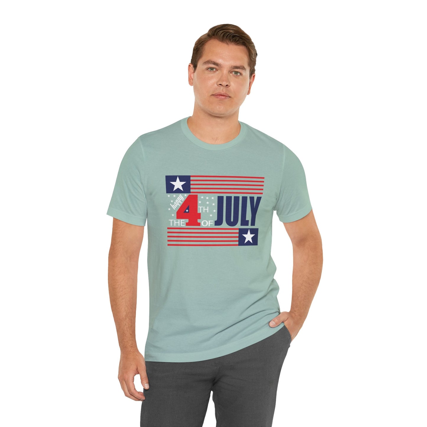 4th of July Flag Independence Day Graphic Unisex Cotton T-Shirt 014