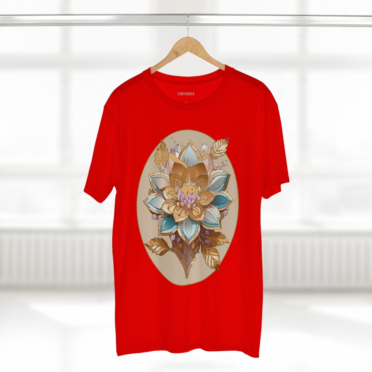 Floral Graphic T-Shirt Unisex 100 Cotton Art Design with Antique Flowers Tee 26