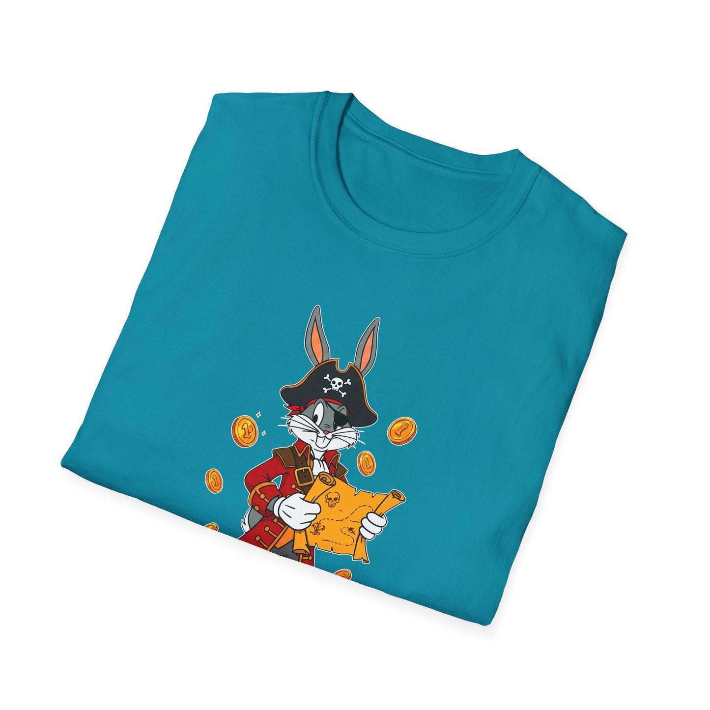 Bugs Bunny Cartoon T Shirt Unisex Gildan Softstyle 64000 Tee With Animated Artwork