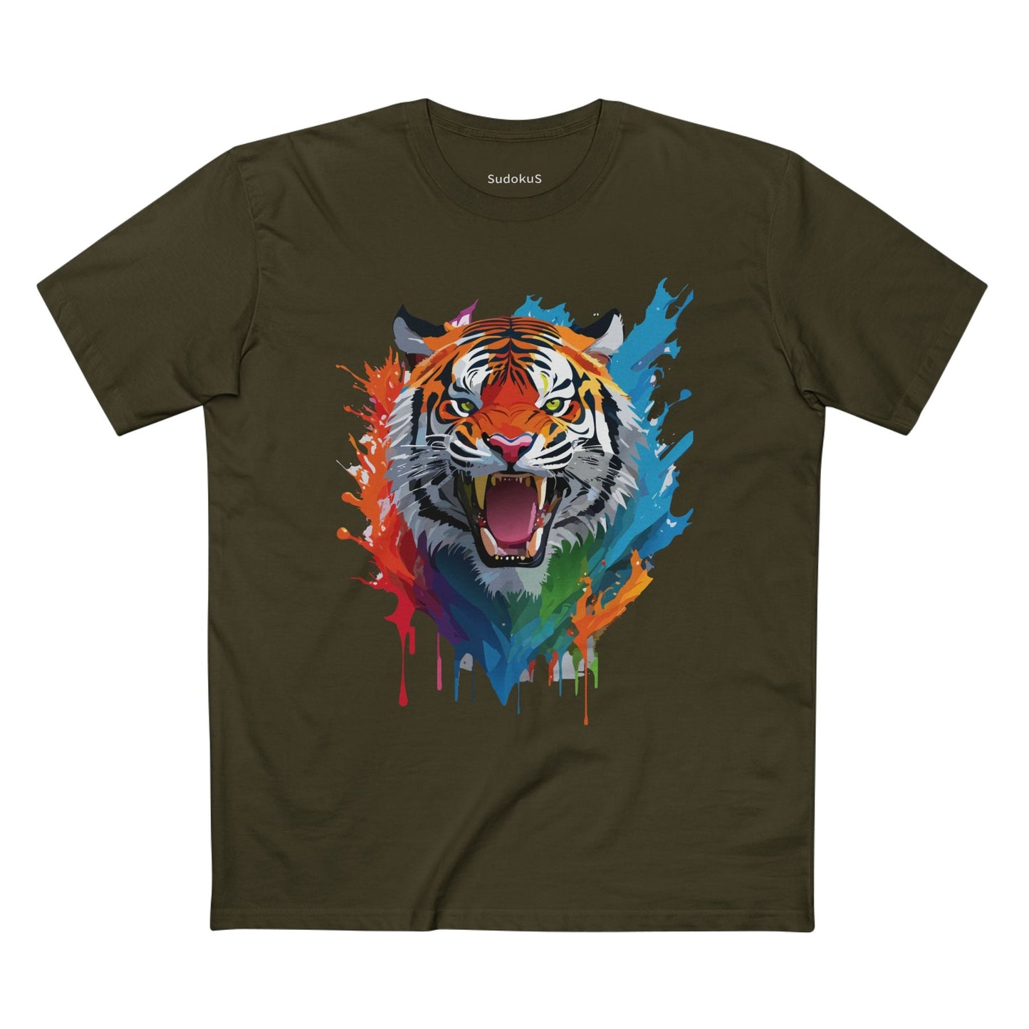 Tiger Graphic Unisex 100 Cotton Staple Tee with Animal Design Artwork 31