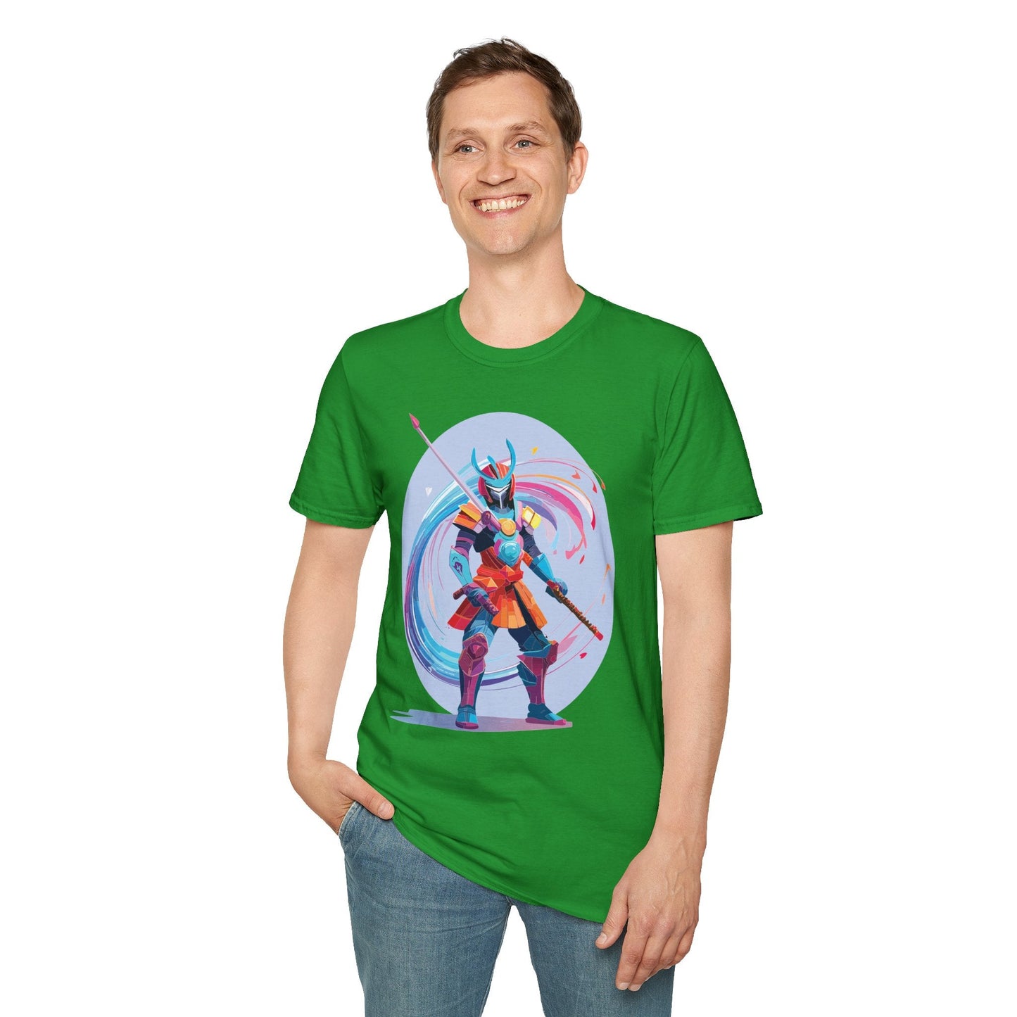 Samurai Shirt Unisex Gildan Softstyle Tee 100 Percent Ring Spun Cotton Samurai Design